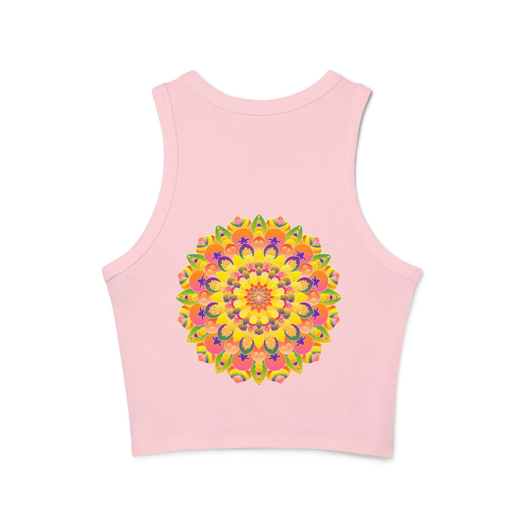 Vibrant Mandala Racerback Tank Top Tank Top - Blululi