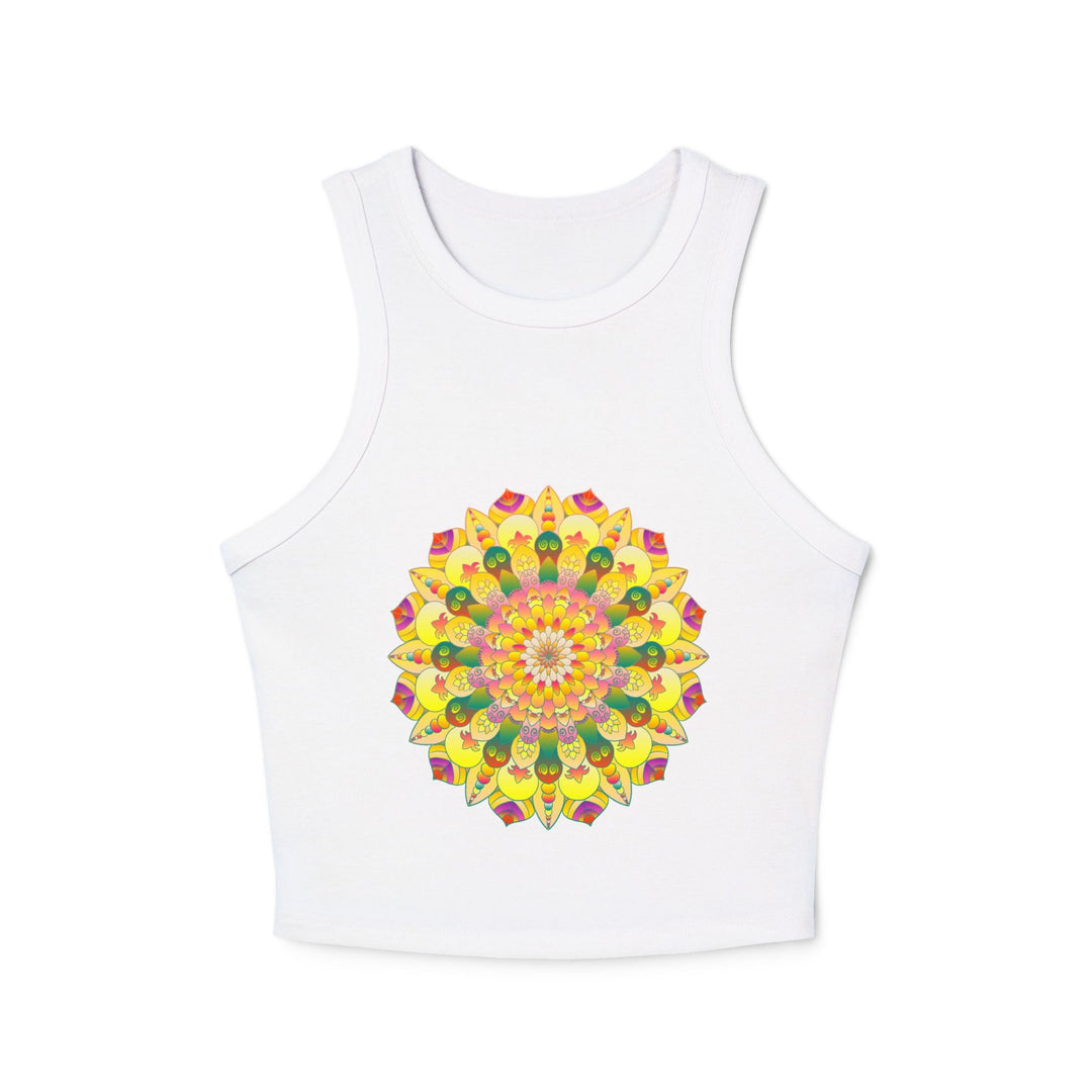 Vibrant Mandala Racerback Tank Top Tank Top - Blululi