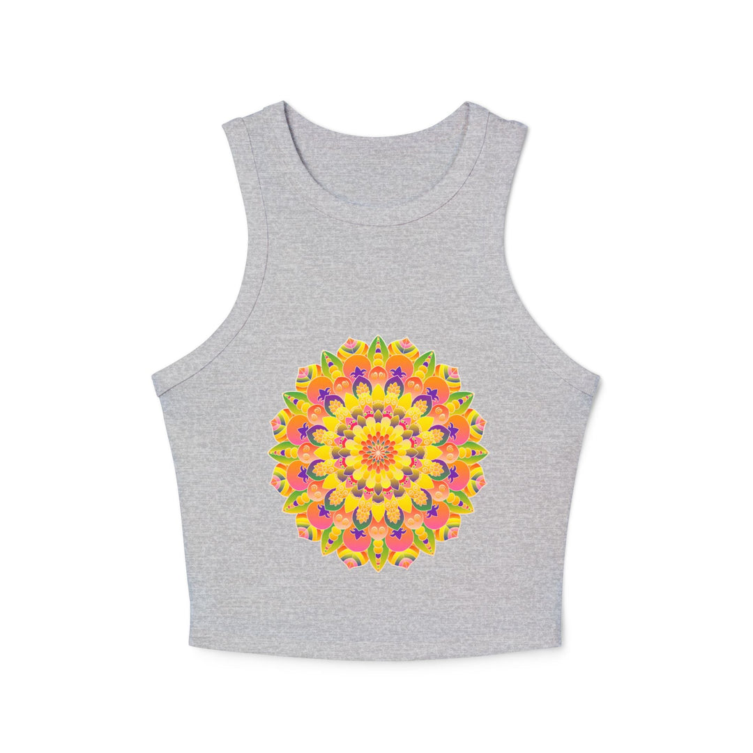 Vibrant Mandala Racerback Tank Top Tank Top - Blululi