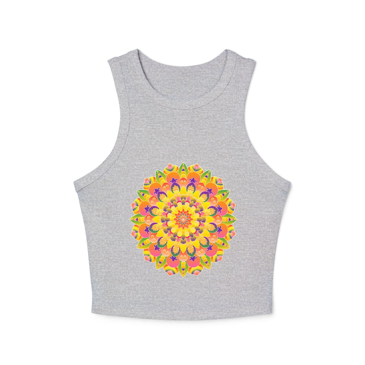 Vibrant Mandala Racerback Tank Top Tank Top - Blululi