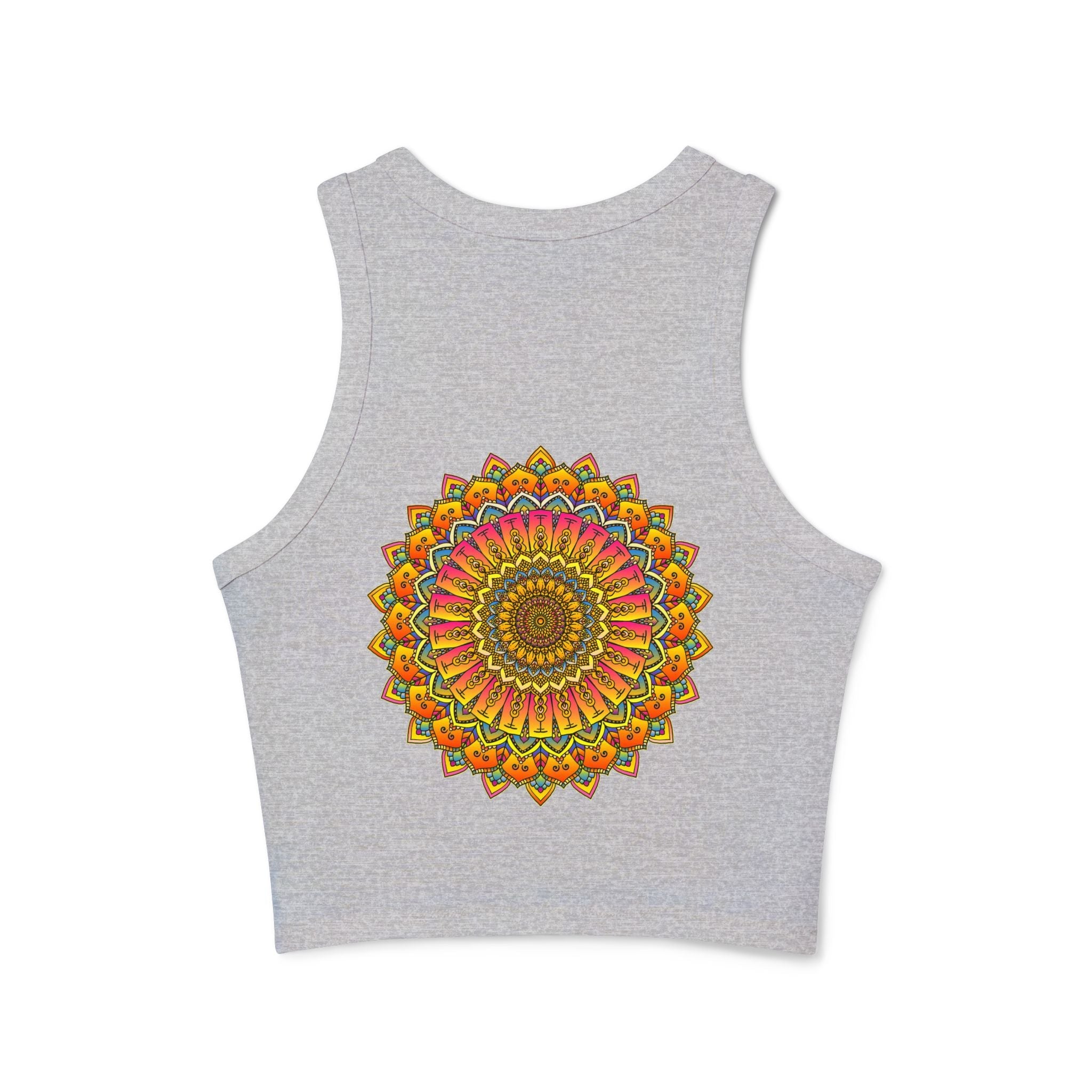 Vibrant Mandala Racerback Tank Top Tank Top - Blululi