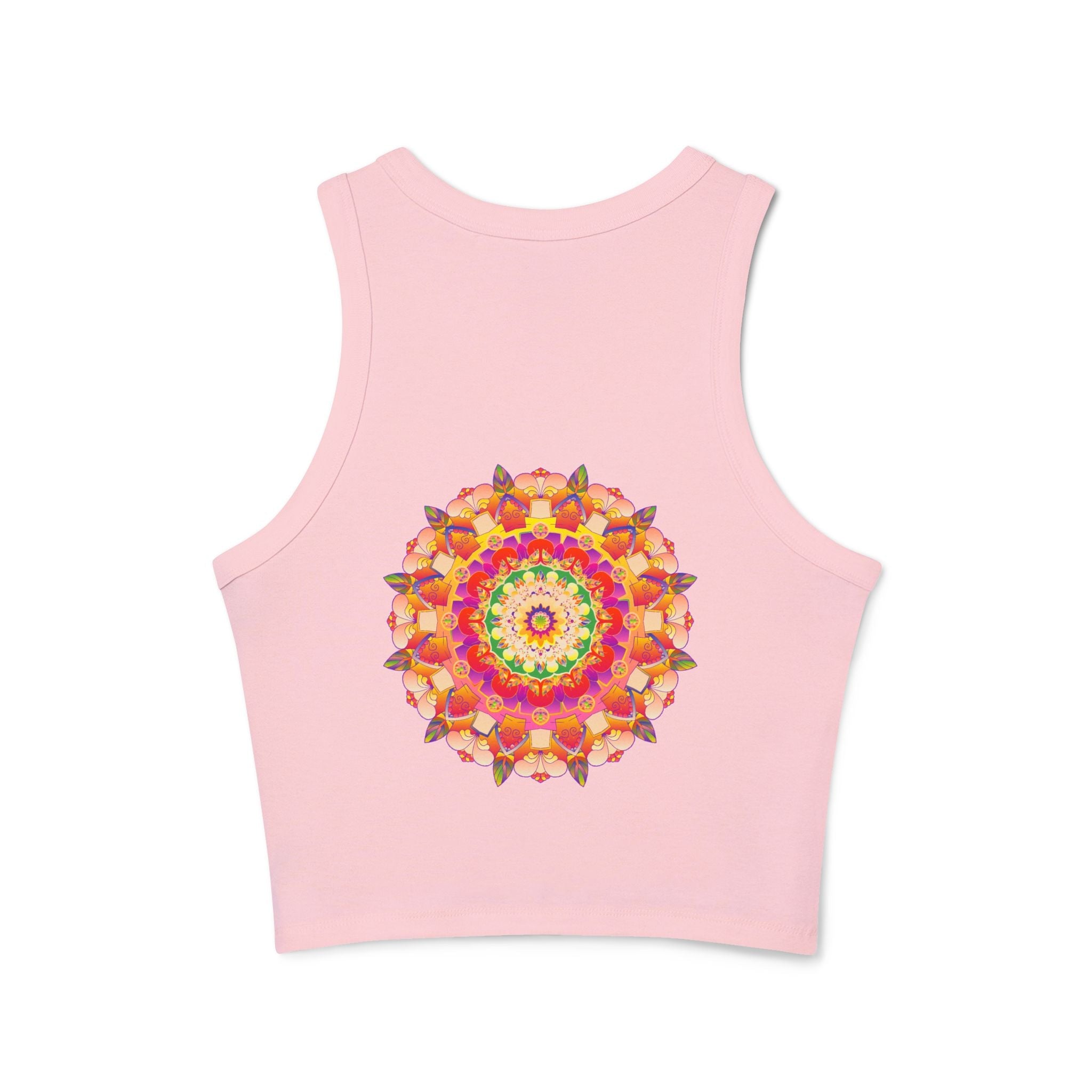 Vibrant Mandala Racerback Tank Top Tank Top - Blululi