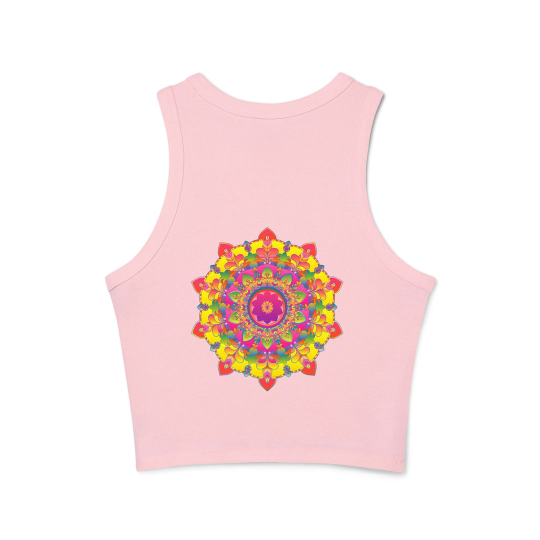 Vibrant Mandala Racerback Tank Top Tank Top - Blululi