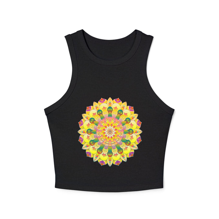 Vibrant Mandala Racerback Tank Top Tank Top - Blululi