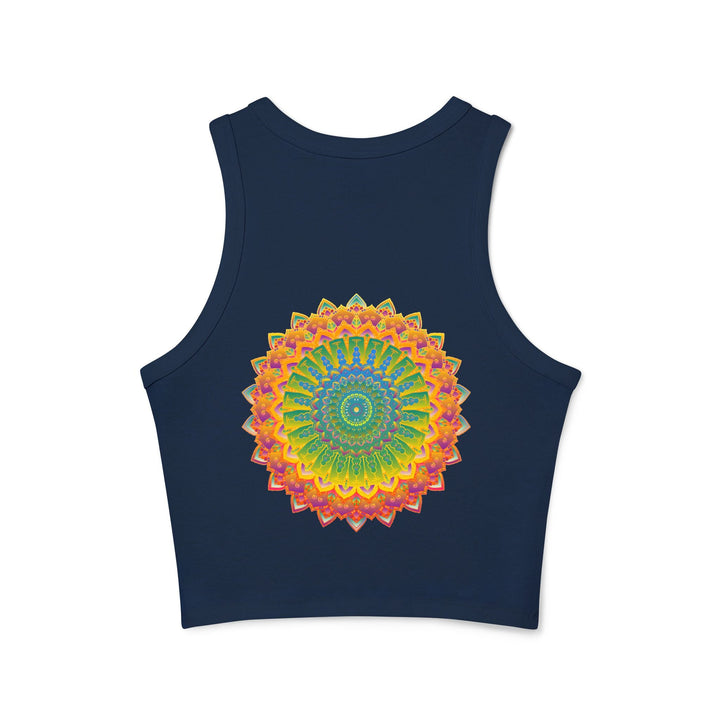 Vibrant Mandala Racerback Tank Top Tank Top - Blululi