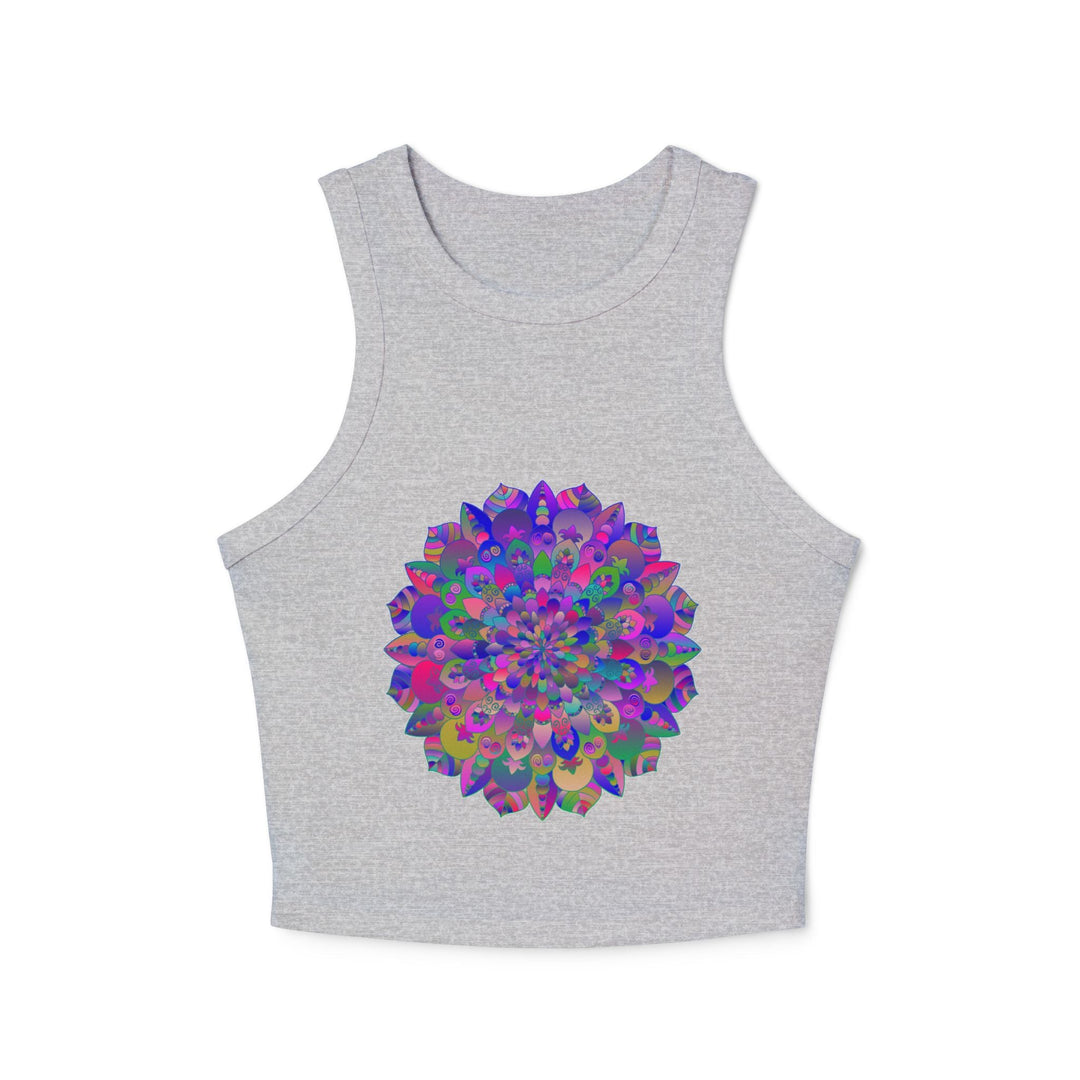 Vibrant Mandala Racerback Tank Top Tank Top - Blululi