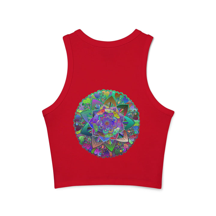 Vibrant Mandala Racerback Tank Top Tank Top - Blululi