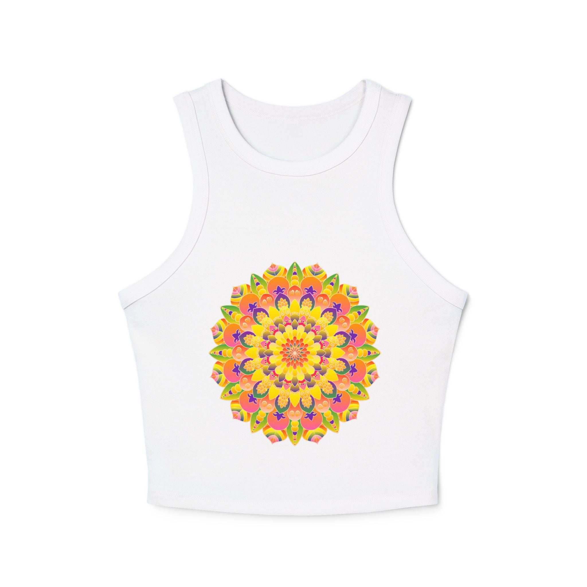 Vibrant Mandala Racerback Tank Top Tank Top - Blululi