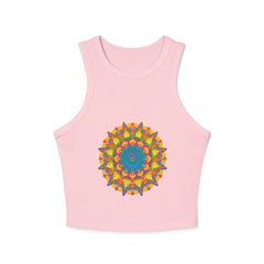 Vibrant Mandala Racerback Tank Top Tank Top - Blululi