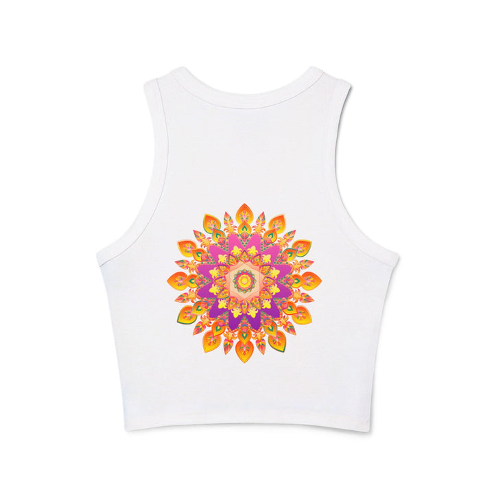 Vibrant Mandala Racerback Tank Top Tank Top - Blululi