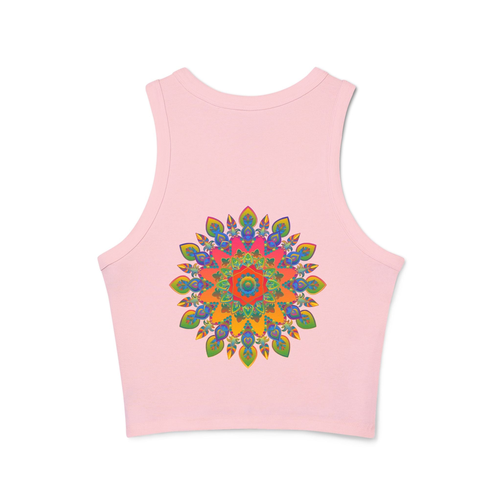 Vibrant Mandala Racerback Tank Top Tank Top - Blululi