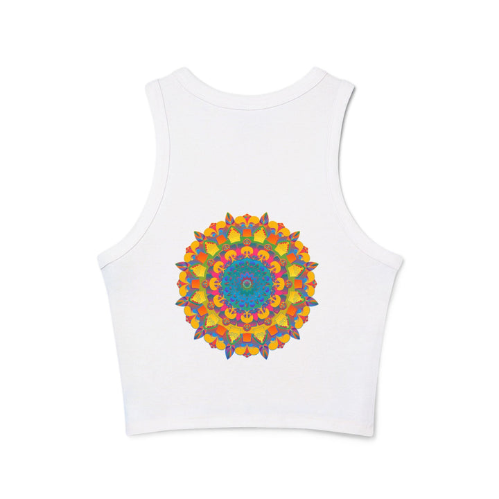 Vibrant Mandala Racerback Tank Top Tank Top - Blululi