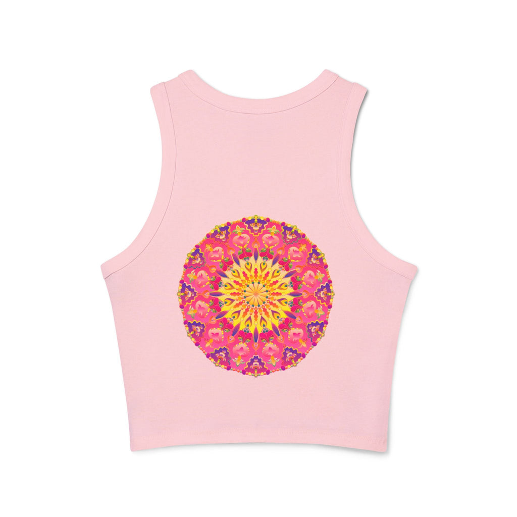 Vibrant Mandala Racerback Tank Top Tank Top - Blululi