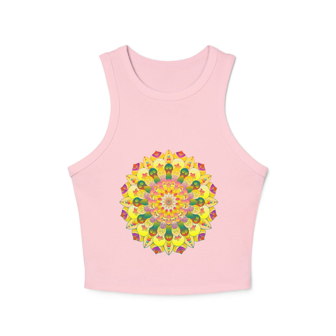 Vibrant Mandala Racerback Tank Top Tank Top - Blululi