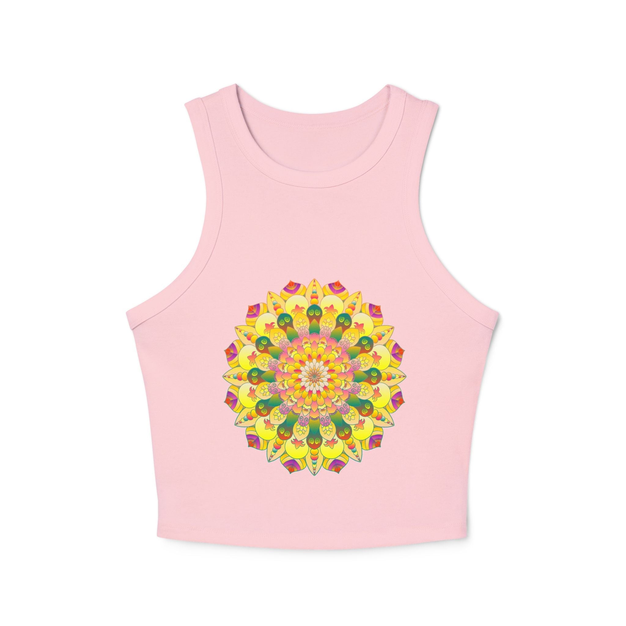 Vibrant Mandala Racerback Tank Top Tank Top - Blululi