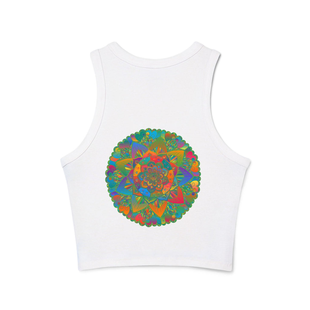 Vibrant Mandala Racerback Tank Top Tank Top - Blululi