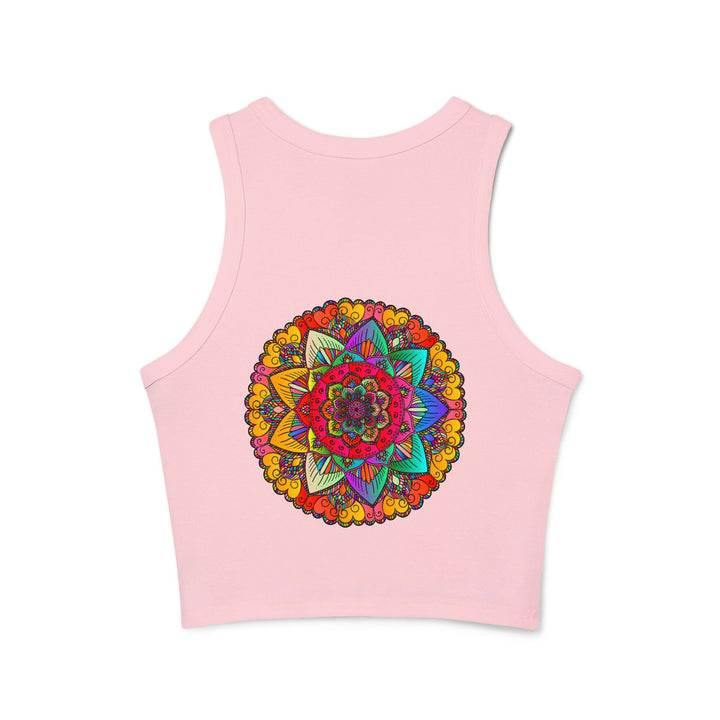 Vibrant Mandala Racerback Tank Top Tank Top - Blululi