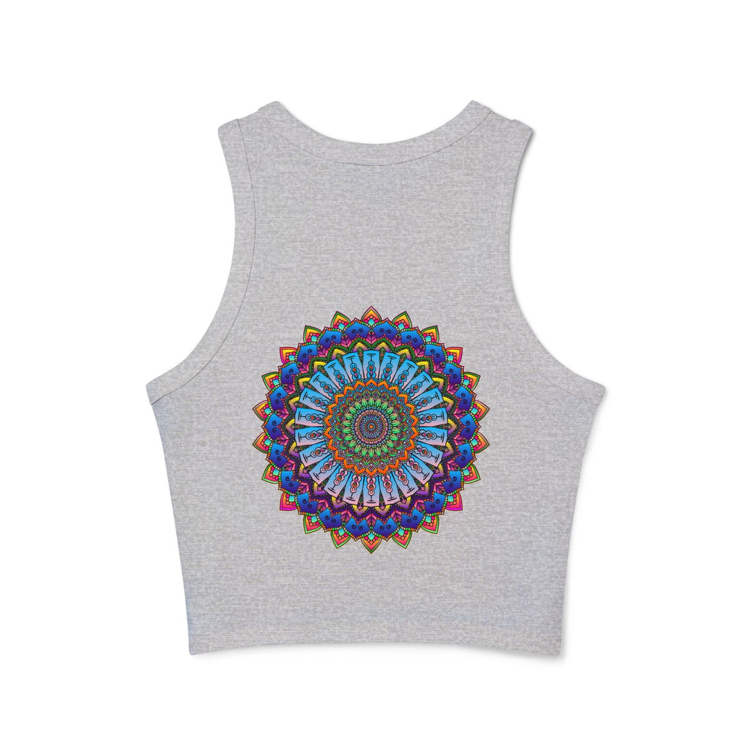 Vibrant Mandala Racerback Tank Top Tank Top - Blululi