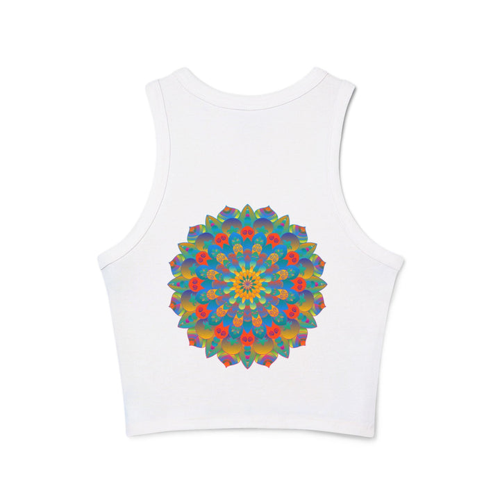 Vibrant Mandala Racerback Tank Top Tank Top - Blululi