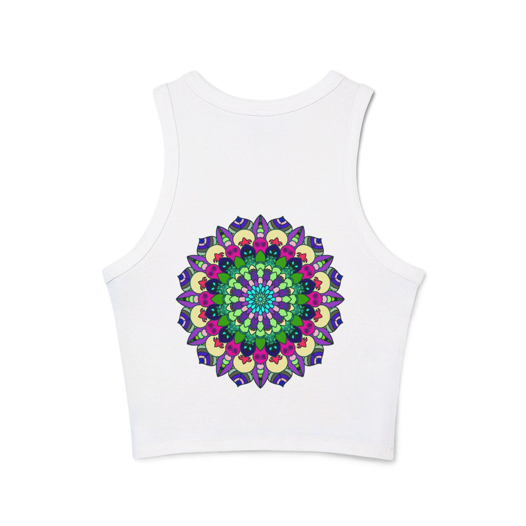 Vibrant Mandala Racerback Tank Top Tank Top - Blululi