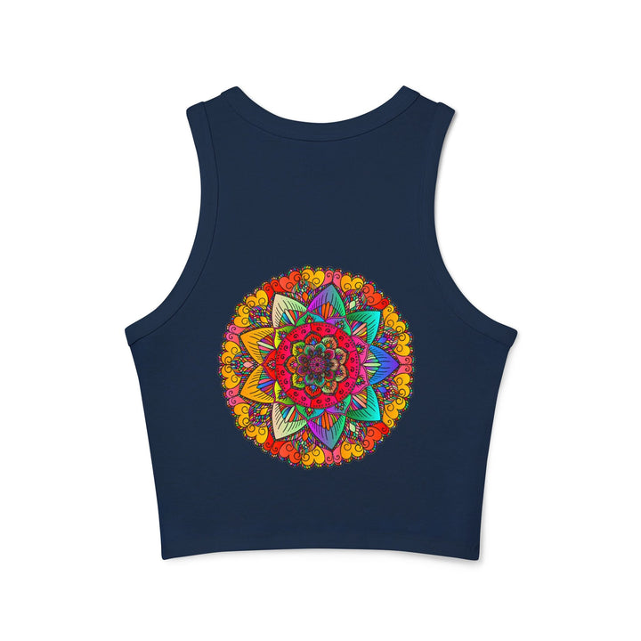 Vibrant Mandala Racerback Tank Top Tank Top - Blululi