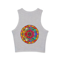 Vibrant Mandala Racerback Tank Top Tank Top - Blululi