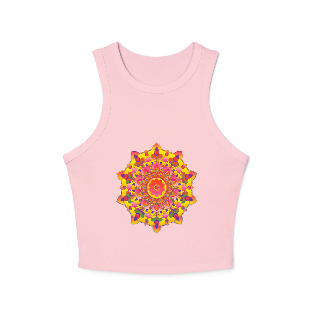 Vibrant Mandala Racerback Tank Top Tank Top - Blululi