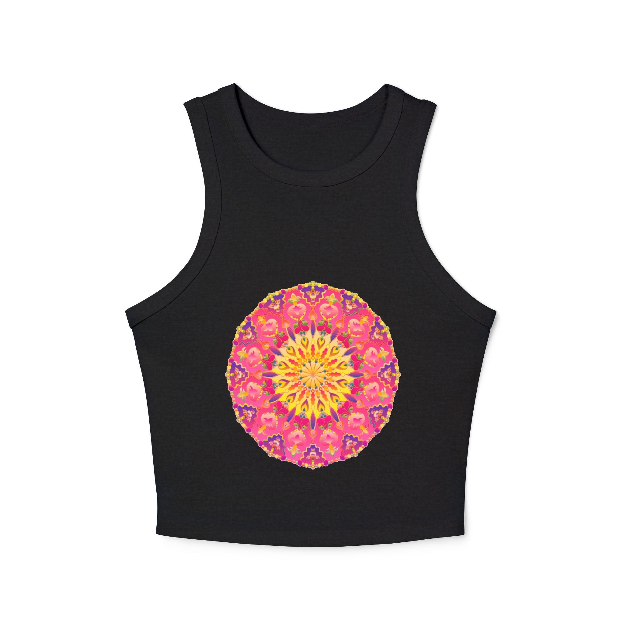 Vibrant Mandala Racerback Tank Top Tank Top - Blululi