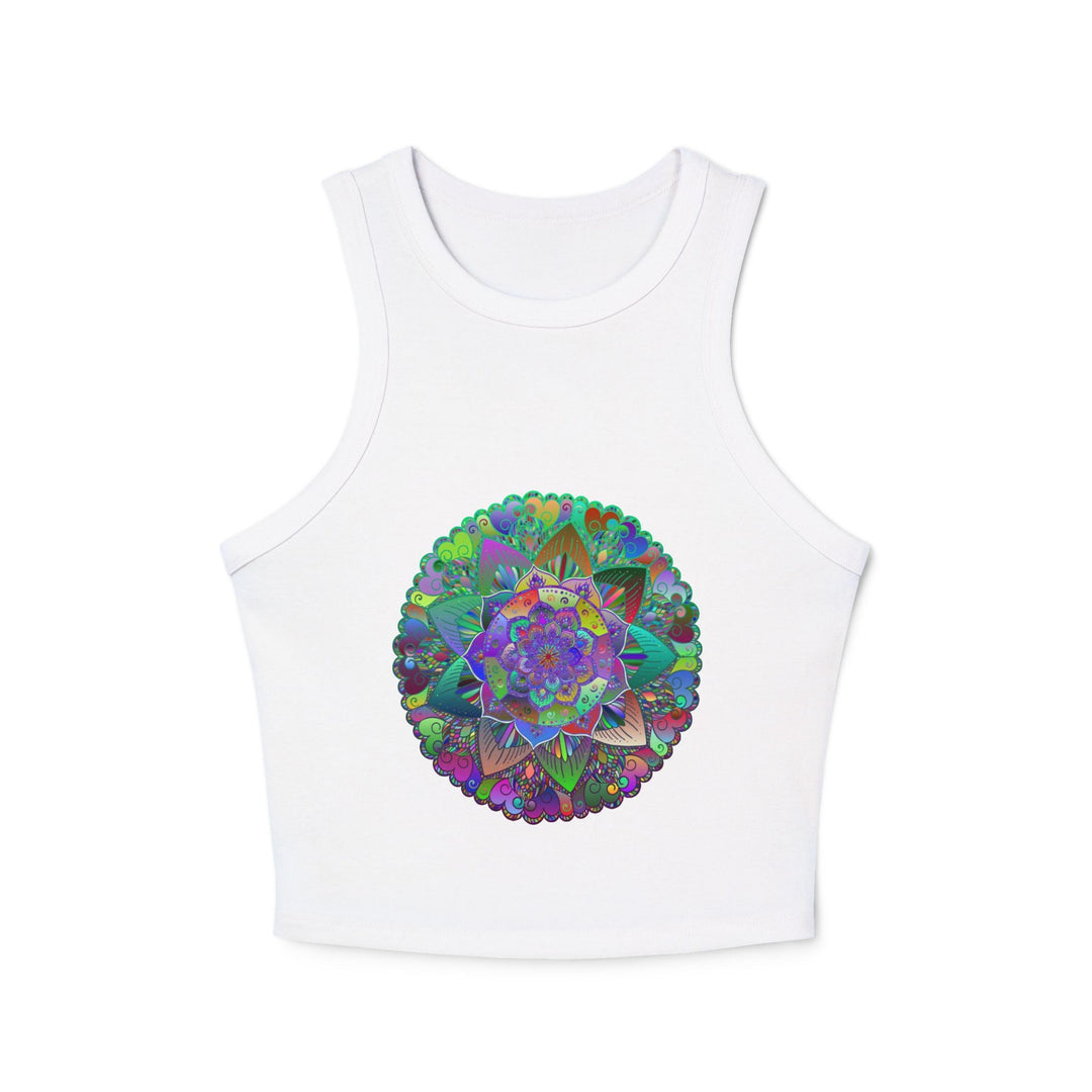 Vibrant Mandala Racerback Tank Top Tank Top - Blululi