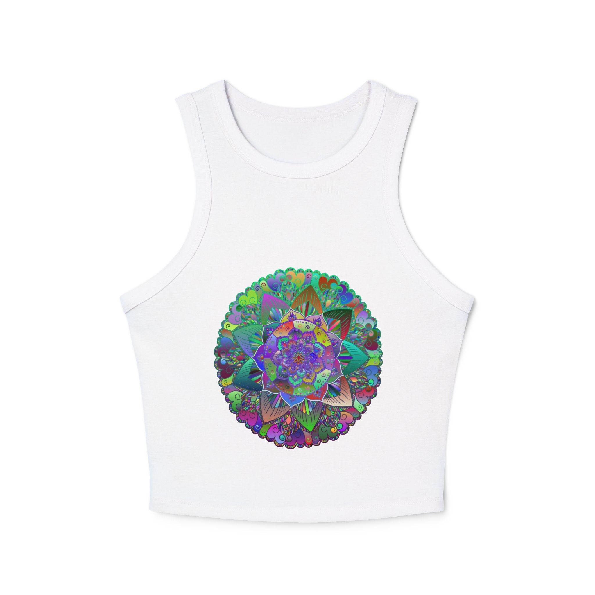 Vibrant Mandala Racerback Tank Top Tank Top - Blululi