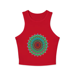 Vibrant Mandala Racerback Tank Top Tank Top - Blululi