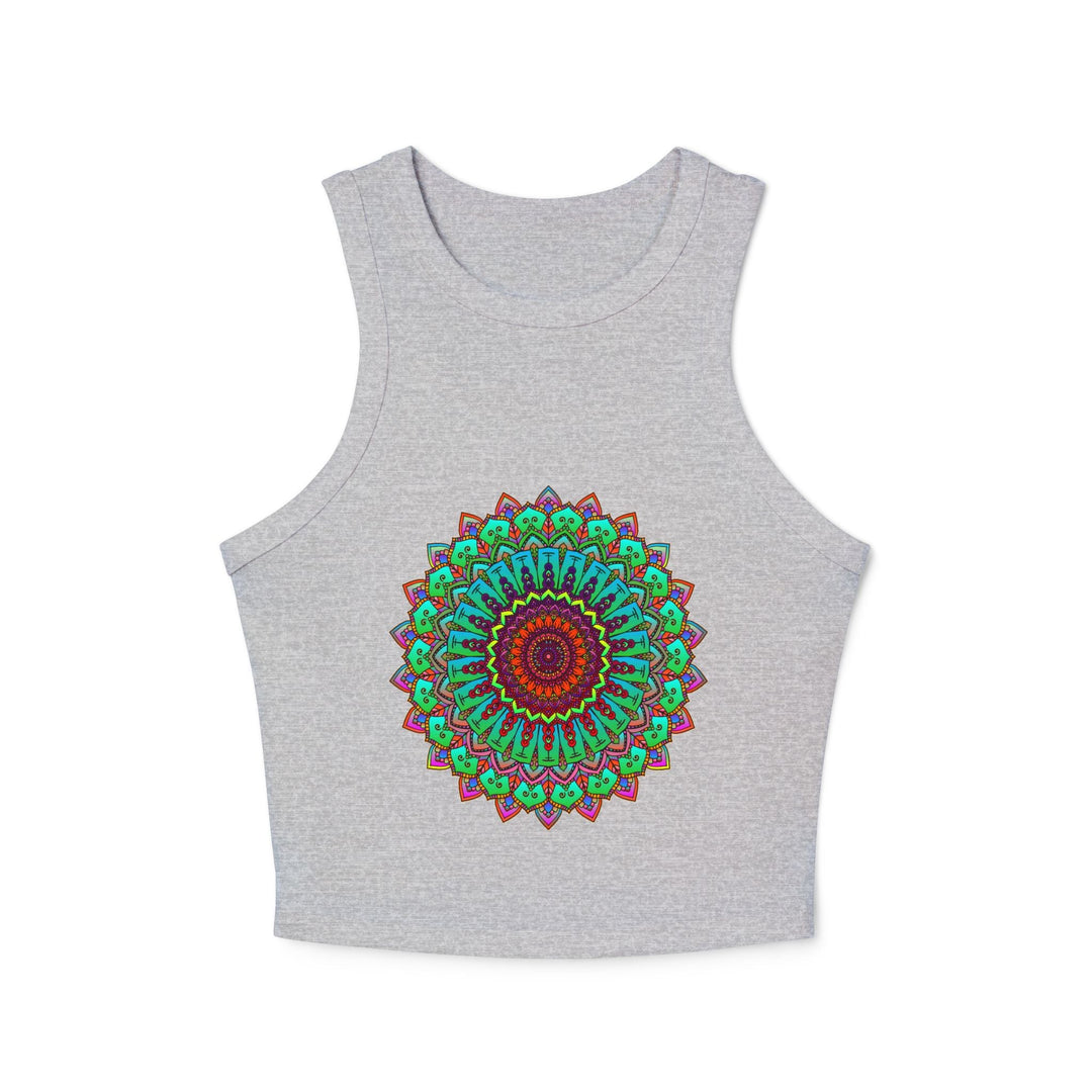 Vibrant Mandala Racerback Tank Top Tank Top - Blululi