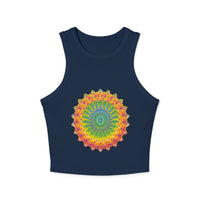 Vibrant Mandala Racerback Tank Top Tank Top - Blululi