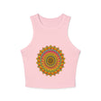 Vibrant Mandala Racerback Tank Top Tank Top - Blululi