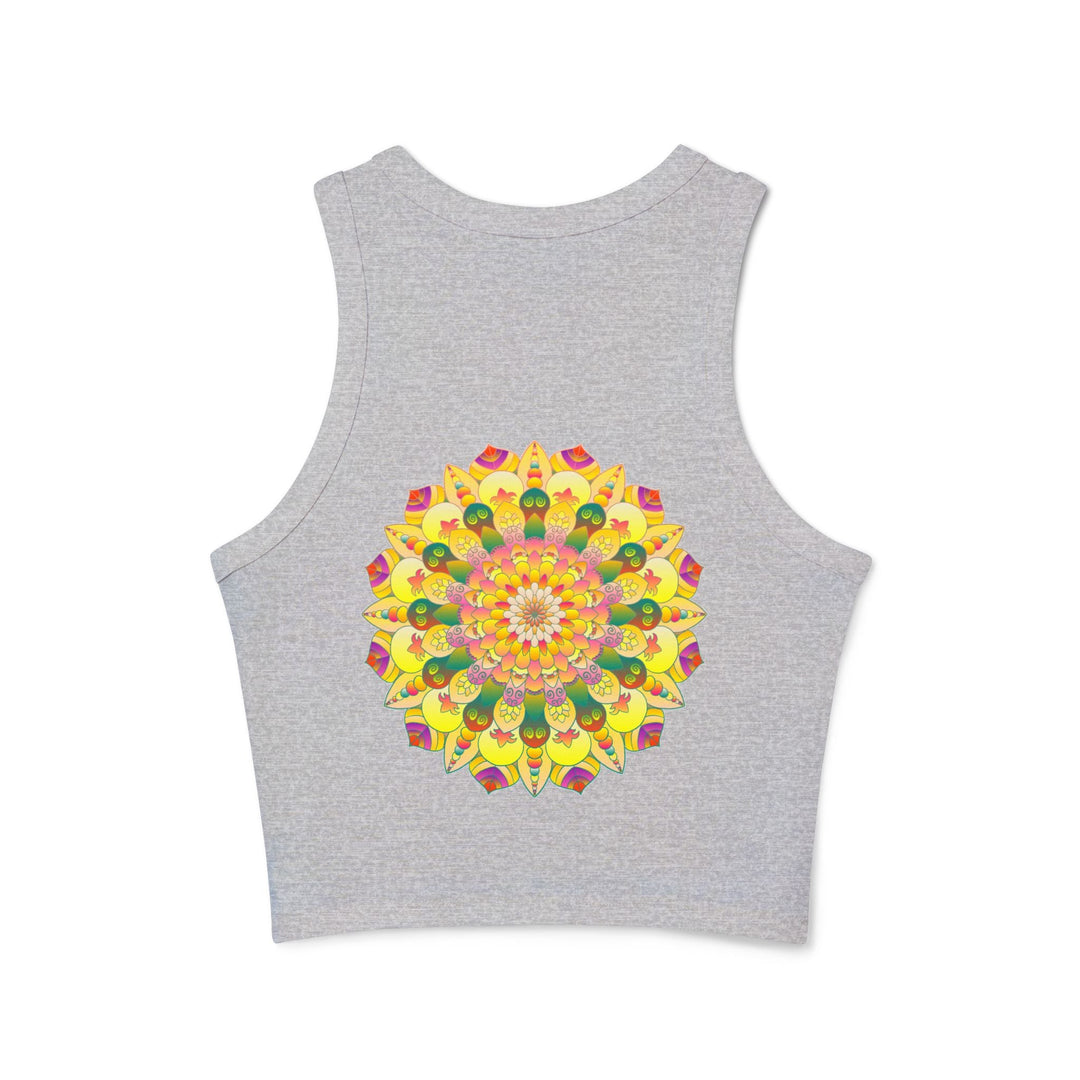 Vibrant Mandala Racerback Tank Top Tank Top - Blululi