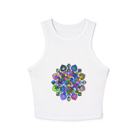 Vibrant Mandala Racerback Tank Top Tank Top - Blululi