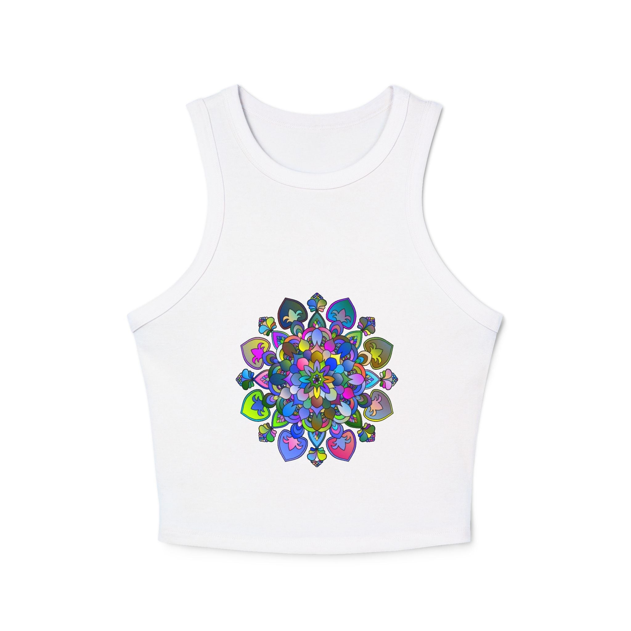 Vibrant Mandala Racerback Tank Top Tank Top - Blululi