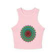Vibrant Mandala Racerback Tank Top Tank Top - Blululi