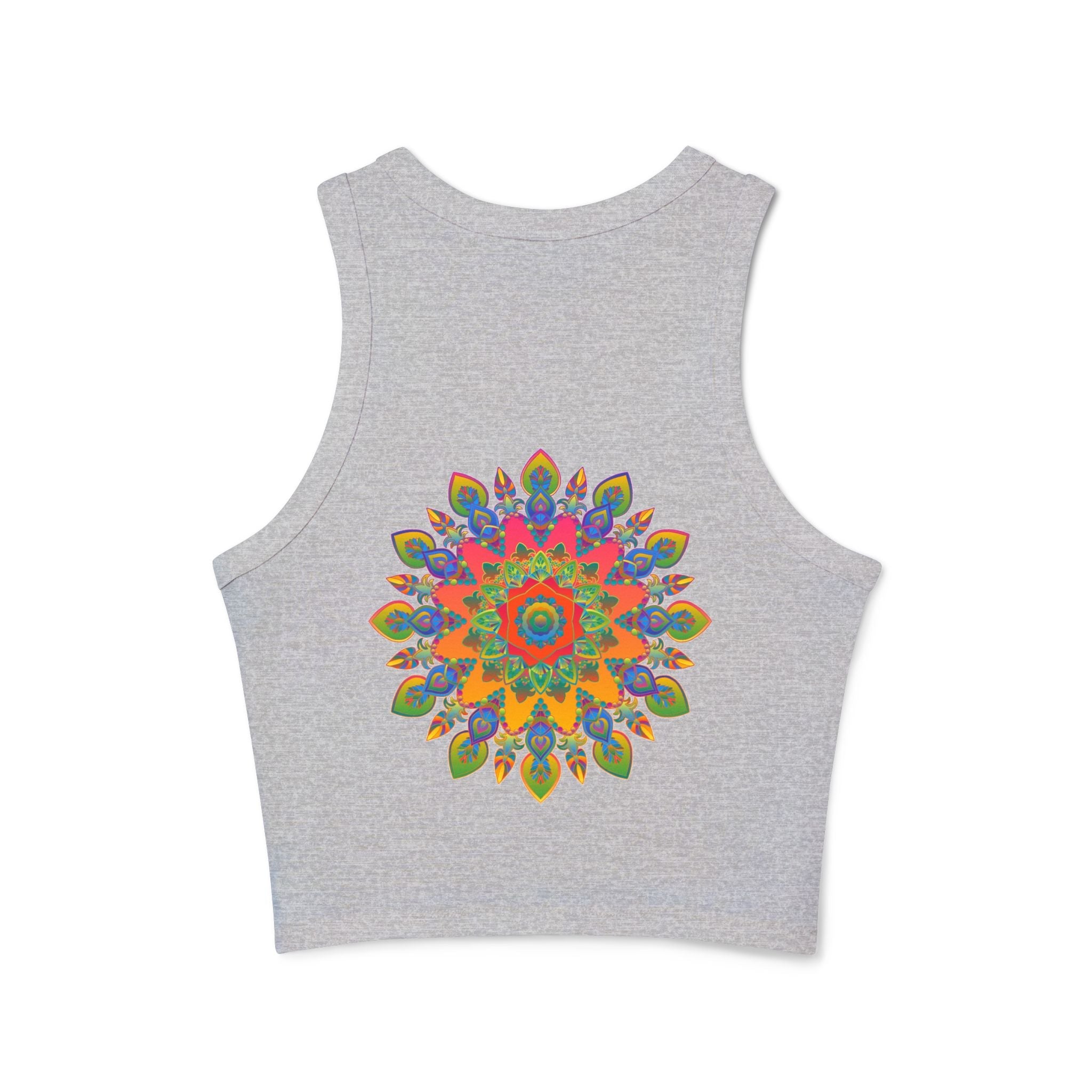 Vibrant Mandala Racerback Tank Top Tank Top - Blululi