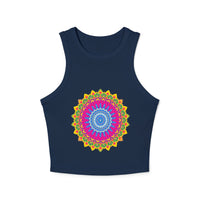 Vibrant Mandala Racerback Tank Top Tank Top - Blululi