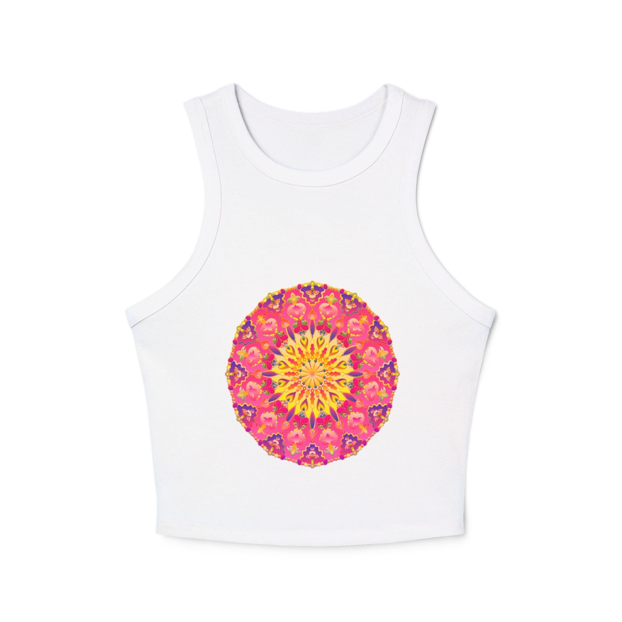 Vibrant Mandala Racerback Tank Top Tank Top - Blululi