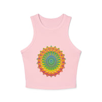 Vibrant Mandala Racerback Tank Top Tank Top - Blululi