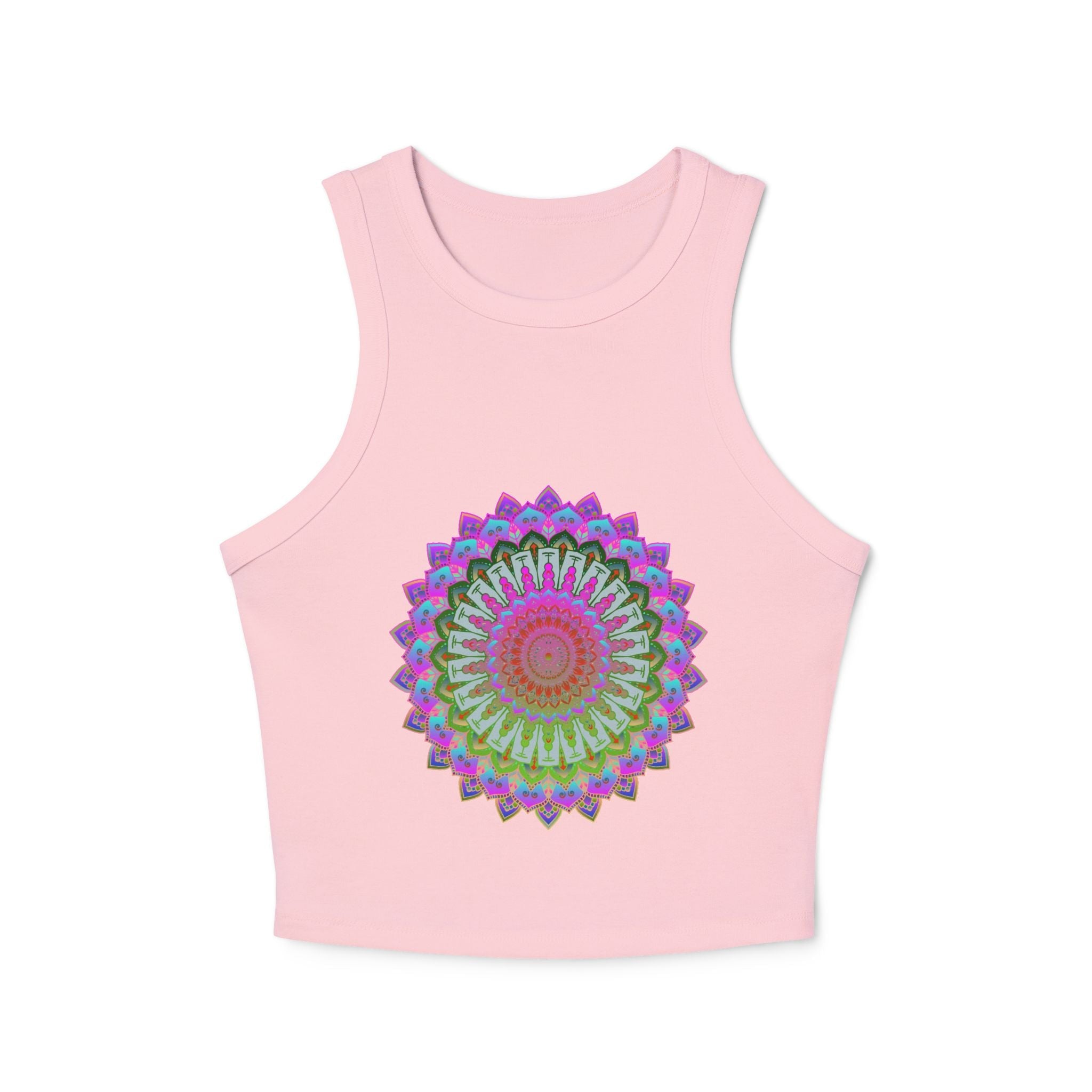 Vibrant Mandala Racerback Tank Top Tank Top - Blululi