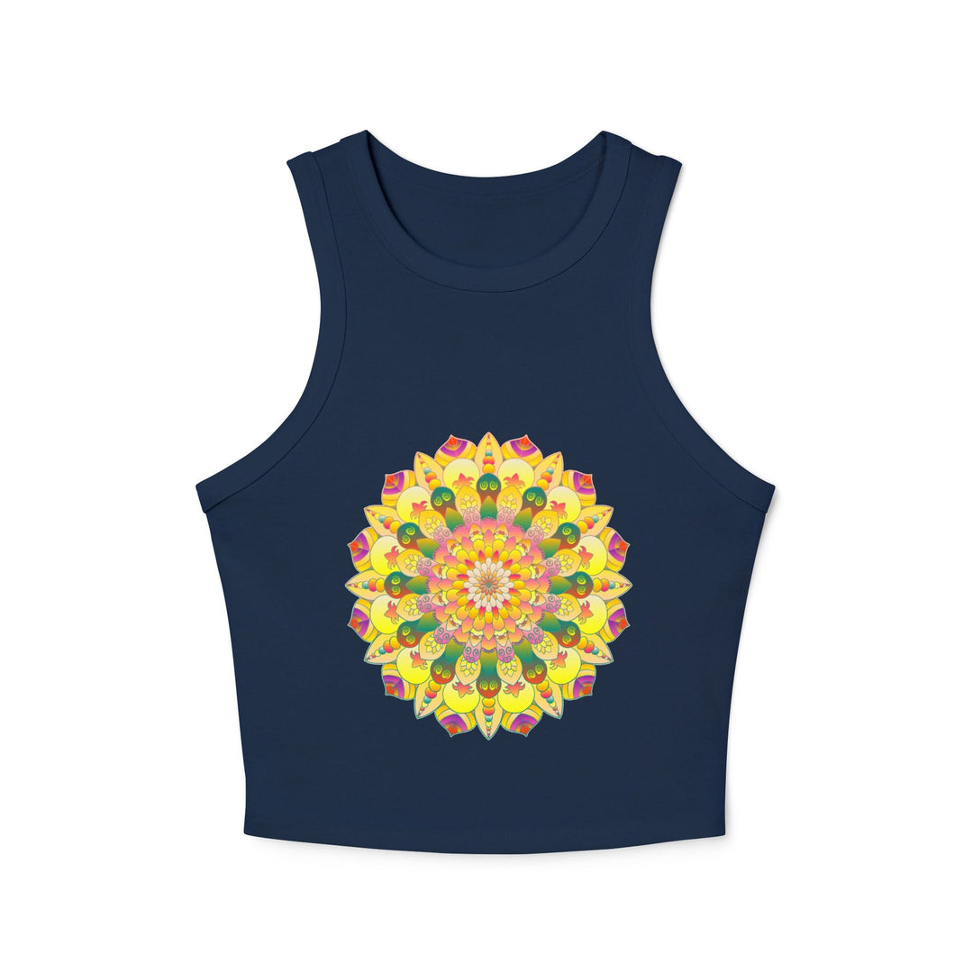 Vibrant Mandala Racerback Tank Top Tank Top - Blululi