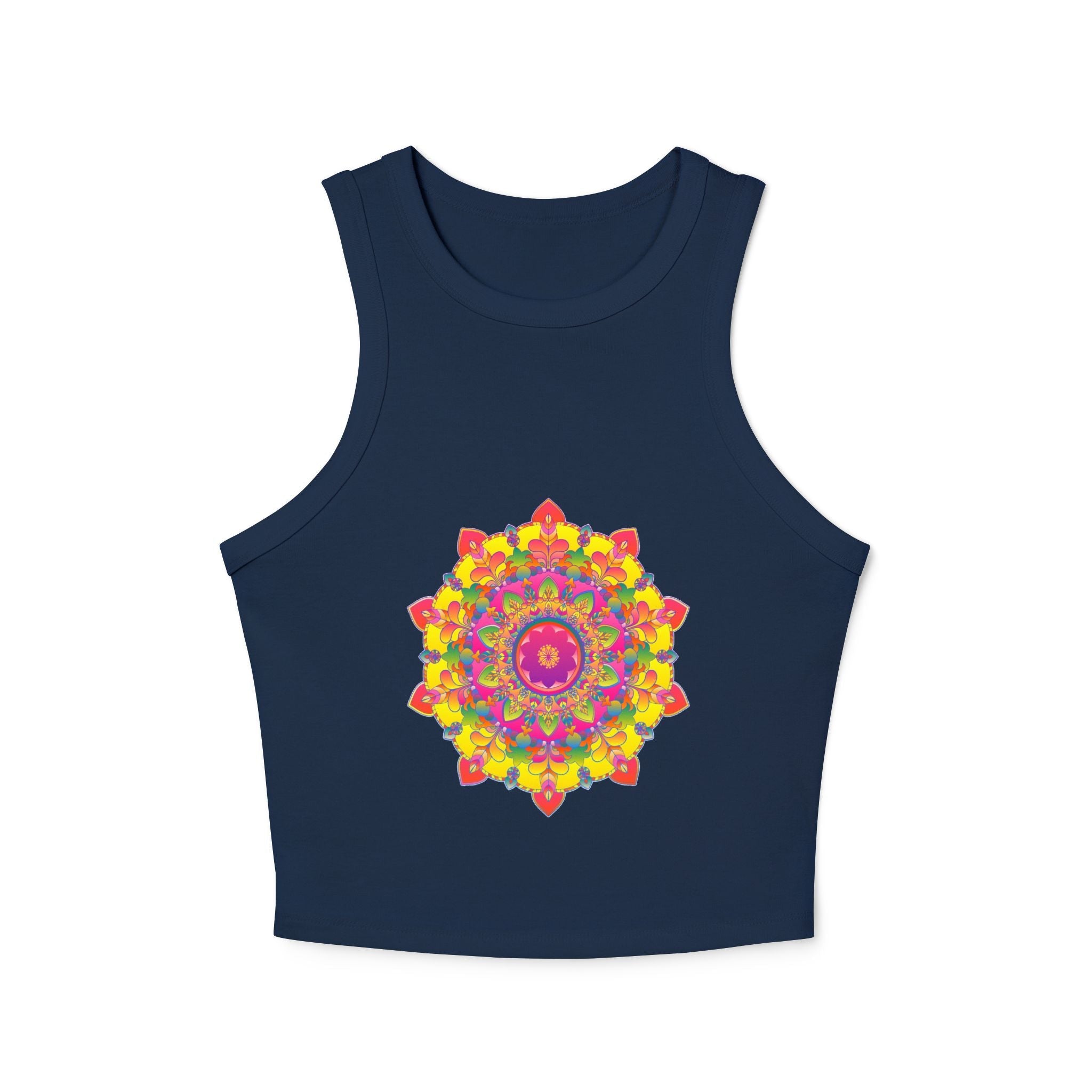 Vibrant Mandala Racerback Tank Top Tank Top - Blululi