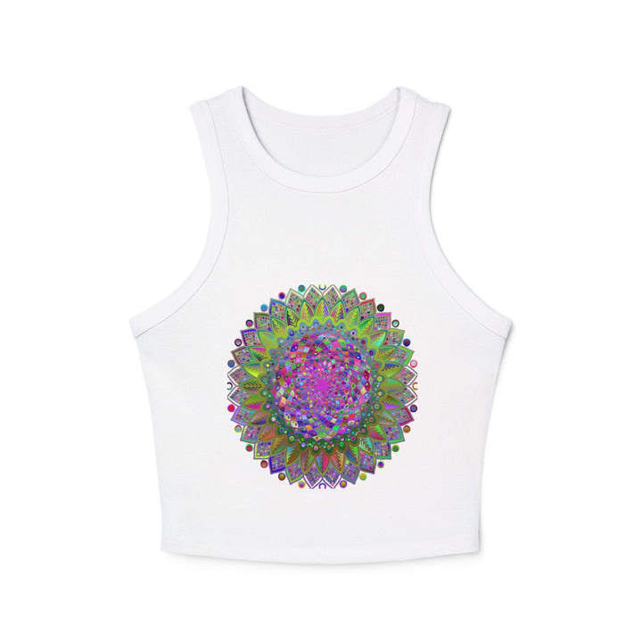 Vibrant Mandala Racerback Tank Top Tank Top - Blululi