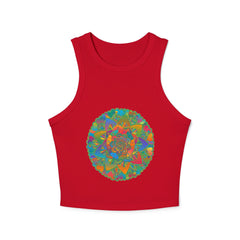 Vibrant Mandala Racerback Tank Top Tank Top - Blululi