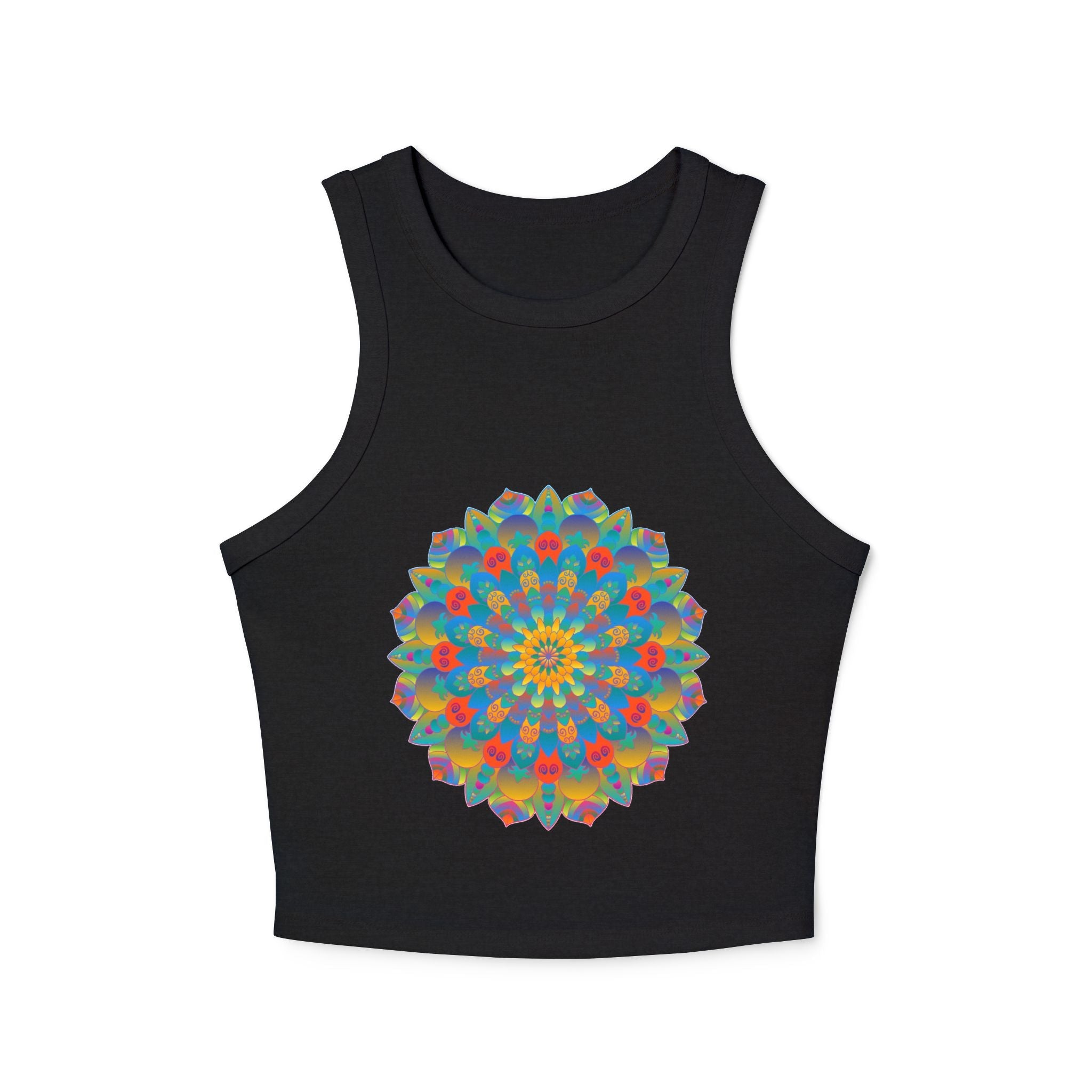 Vibrant Mandala Racerback Tank Top Tank Top - Blululi