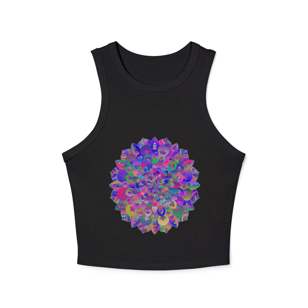 Vibrant Mandala Racerback Tank Top Tank Top - Blululi