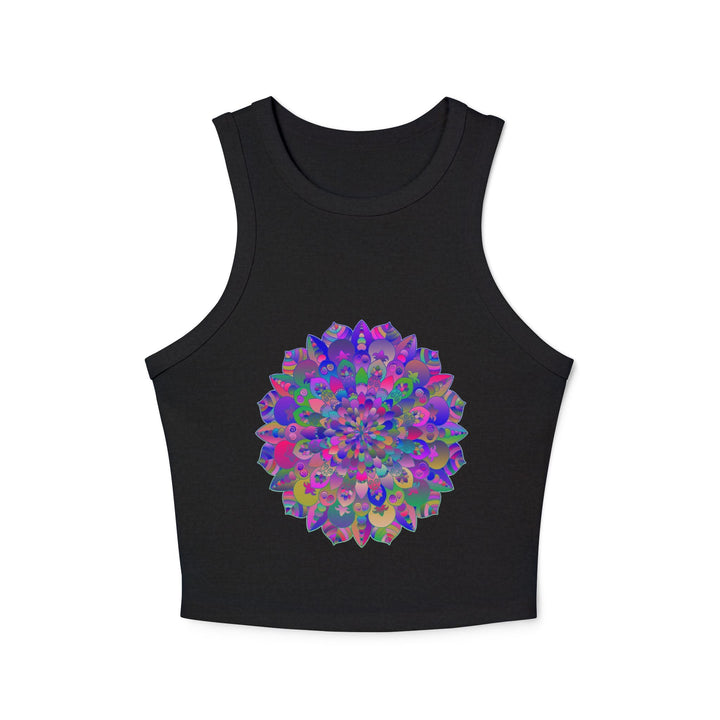 Vibrant Mandala Racerback Tank Top Tank Top - Blululi